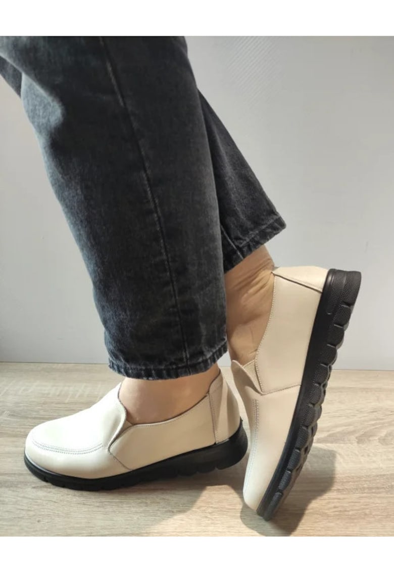 Pantofi Casual Dama  21073 Crem - Crem - Crem