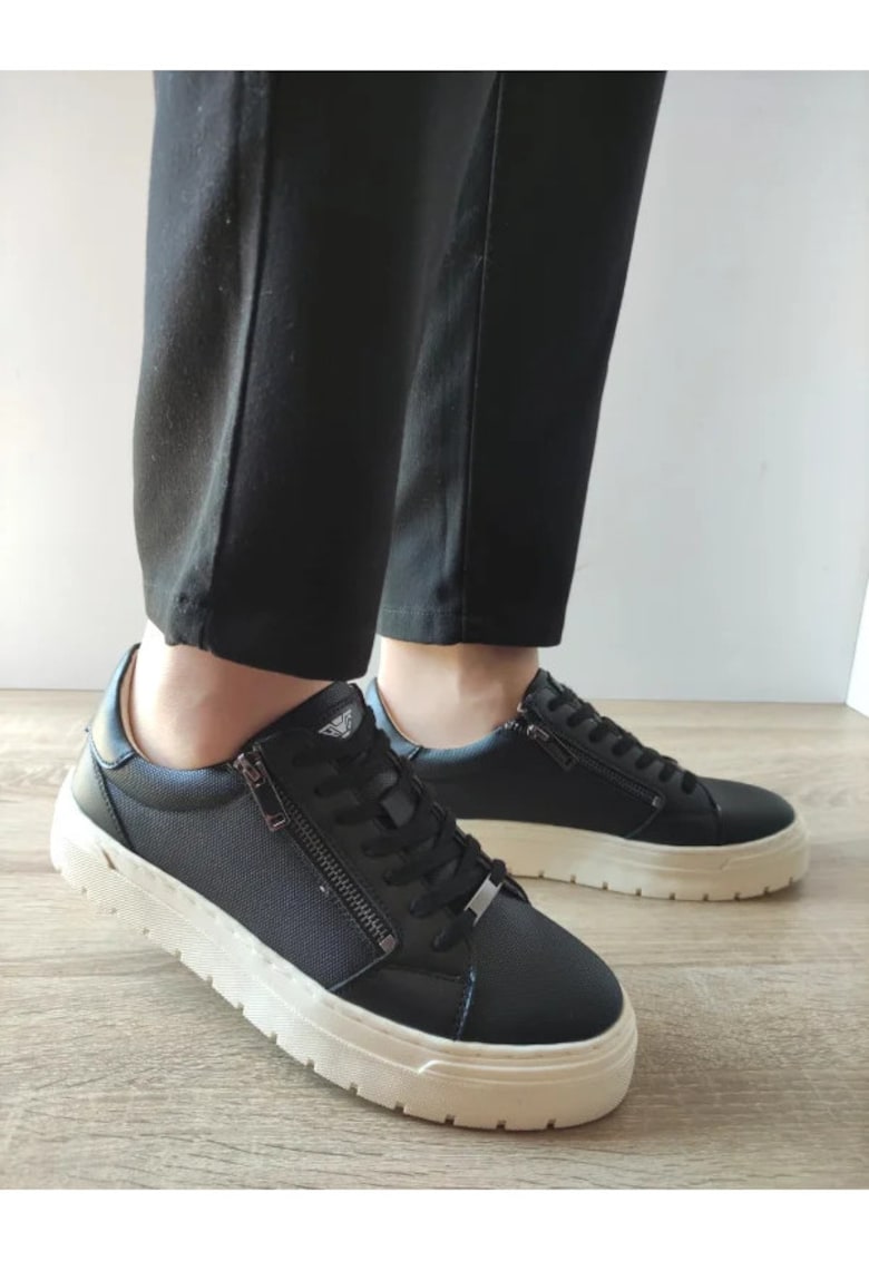 Pantofi Casual Barbati  Y195 Negri - Negru - Negru