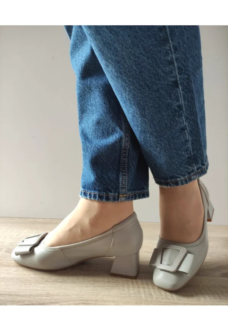 Pantofi Eleganti Dama  460008D 14-N Gri - Gri - Gri