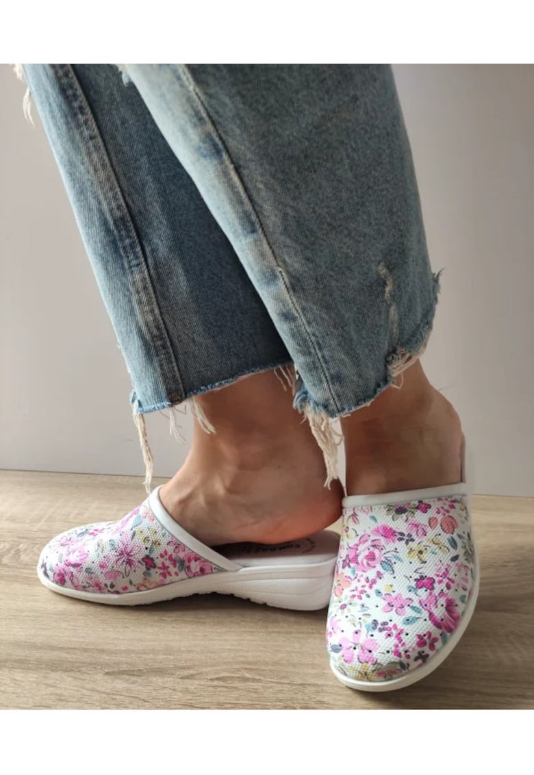 Saboti Medicali Dama  10 Fiori Lavanda Floral Fucsia - Floral - Flori