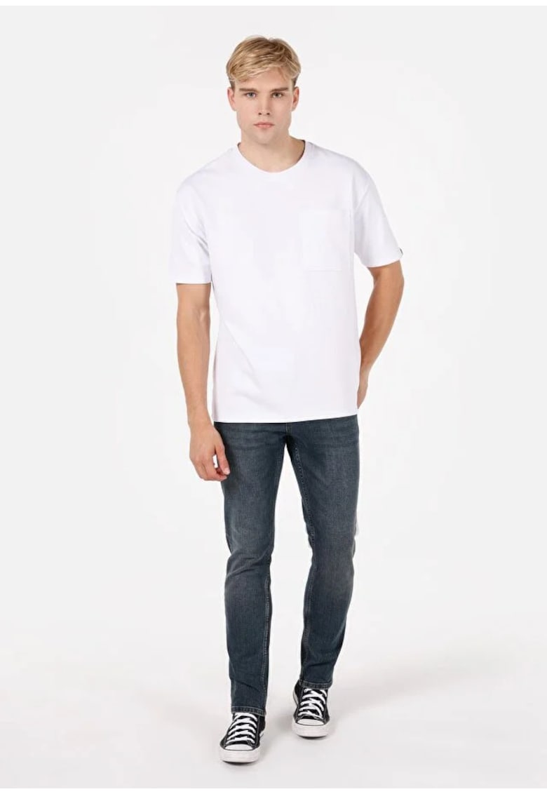 Pantaloni barbati -  blu - bumbac - - BLUE