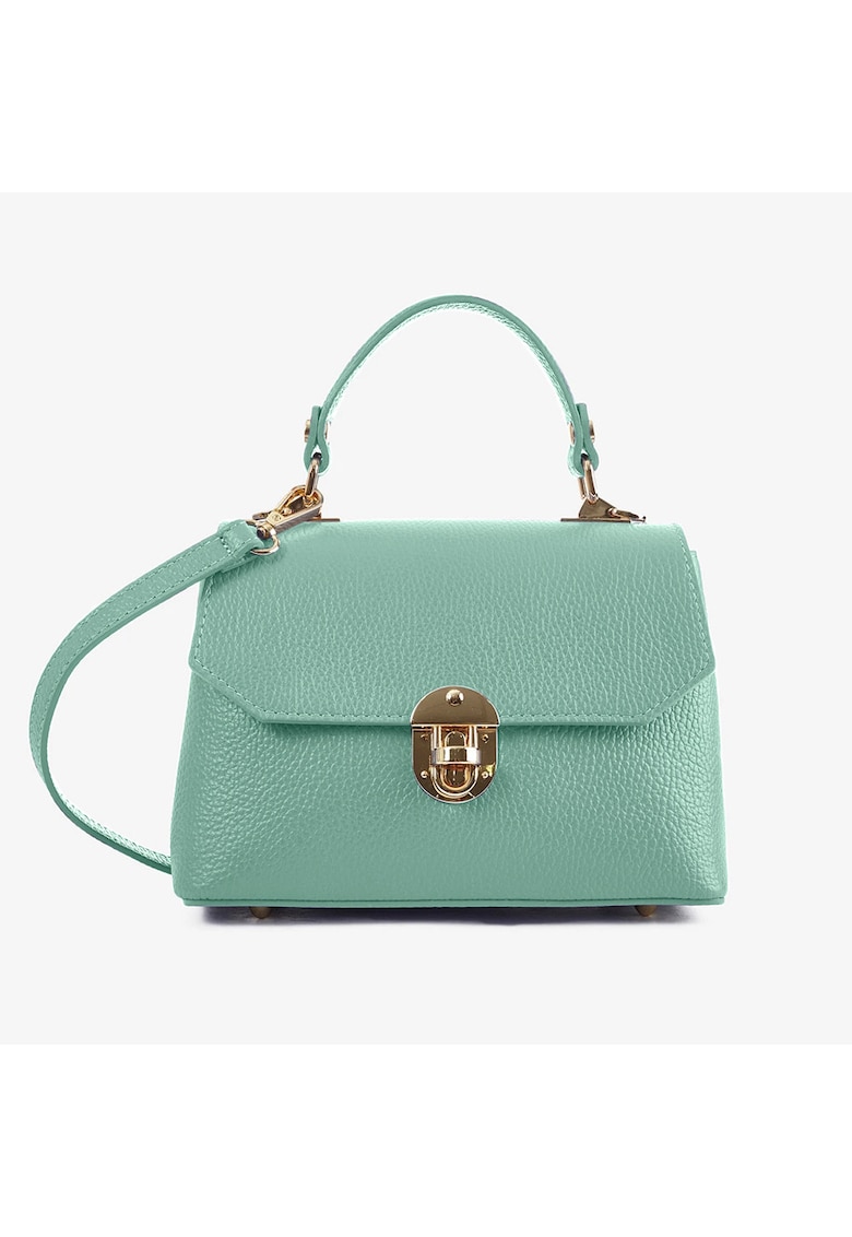 Geanta dama Grace  piele naturala - Verde menta