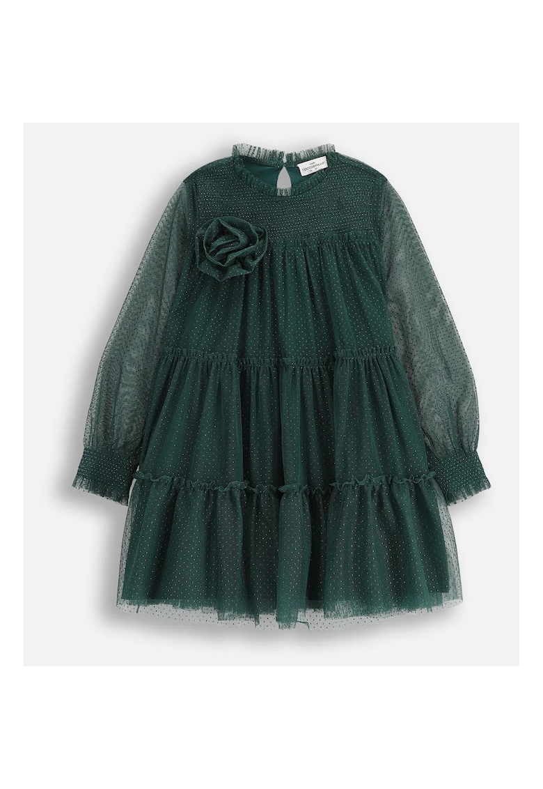 Rochie din tul cu brosa detasabila