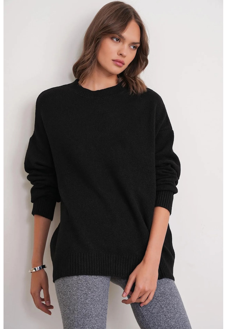 Pulover tricotat supradimensionat HiCCUP - negru - tricot -
