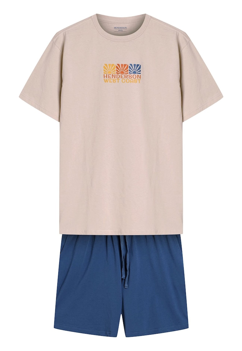 Pijama barbati Onshore  bej - albastru