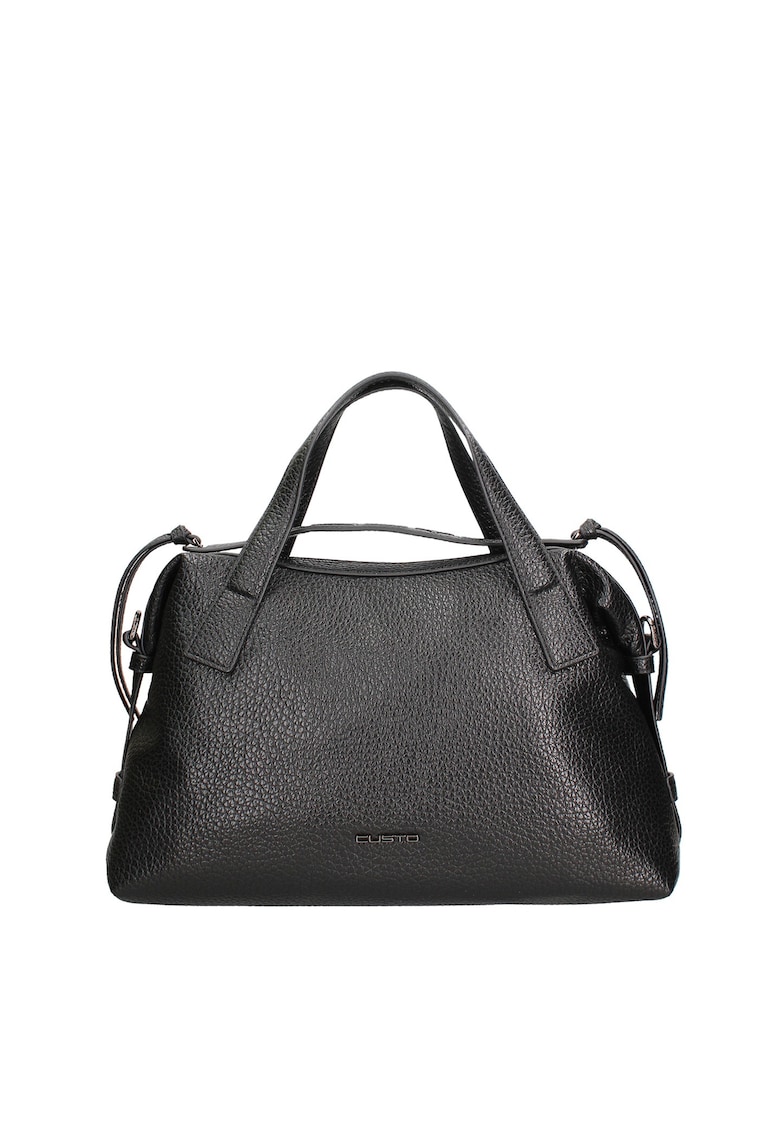 Geanta shopper de piele ecologica - Negru