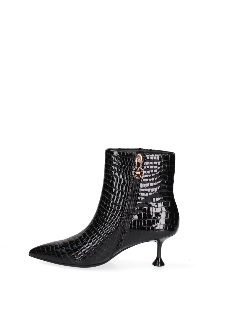 Botine din piele Arcana Nova - Auriu/Negru