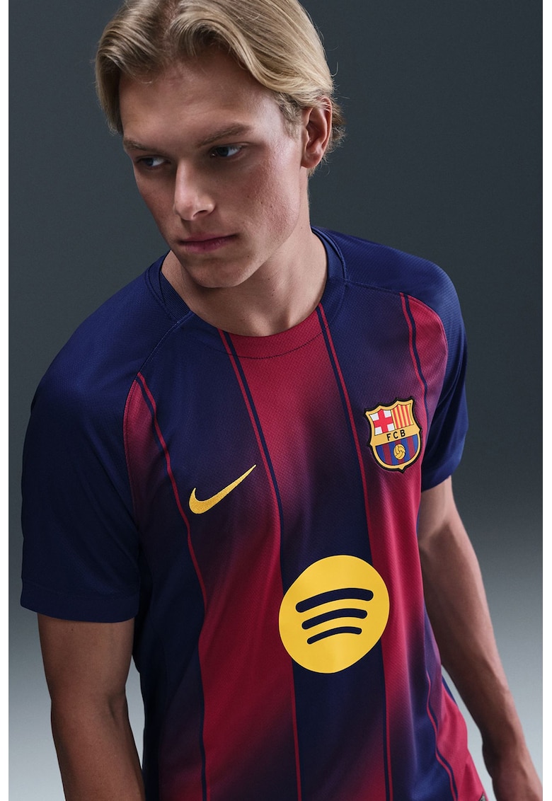 Tricou cu tehnologie Dri-FIT pentru fotbal FCB - Rosu/Albastru inchis