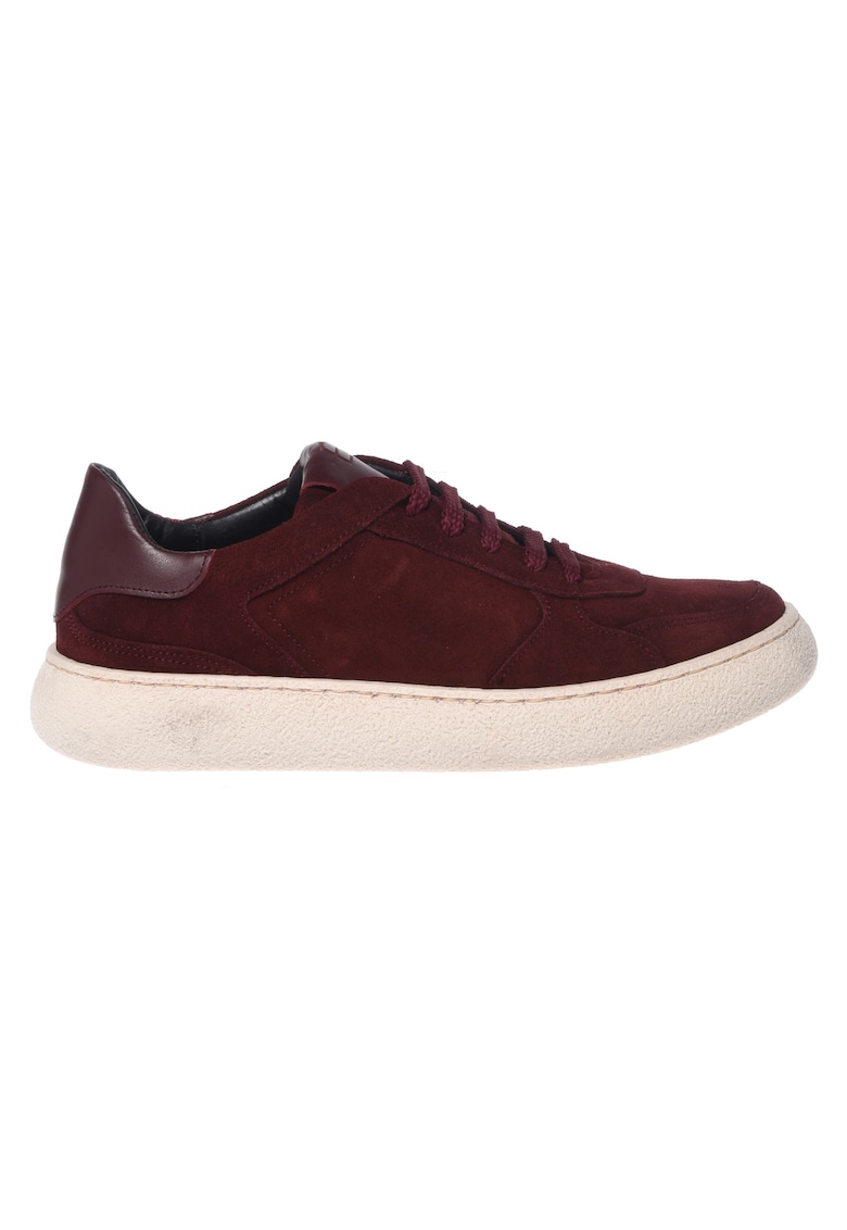 Pantofi sport de piele intoarsa - Visiniu