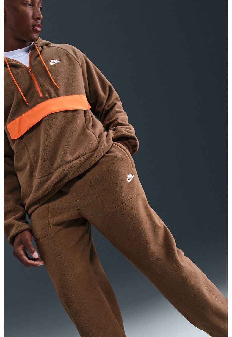 Pantaloni de trening din material fleece cu talie ajustabila Club - Caramel