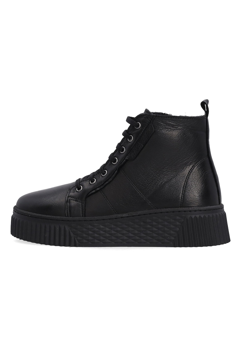 Ghete din piele cu talpa flatform