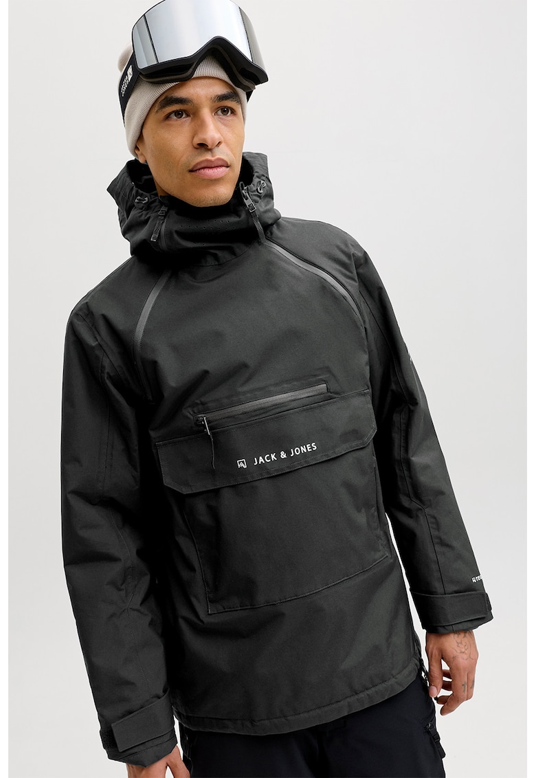 Geaca pull-on cu gluga - pentru schi - Negru stins