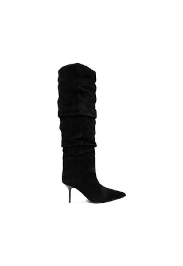 Cizme pentru dama  EO-DIANA-121961S - piele naturala - negru - varf ascutit