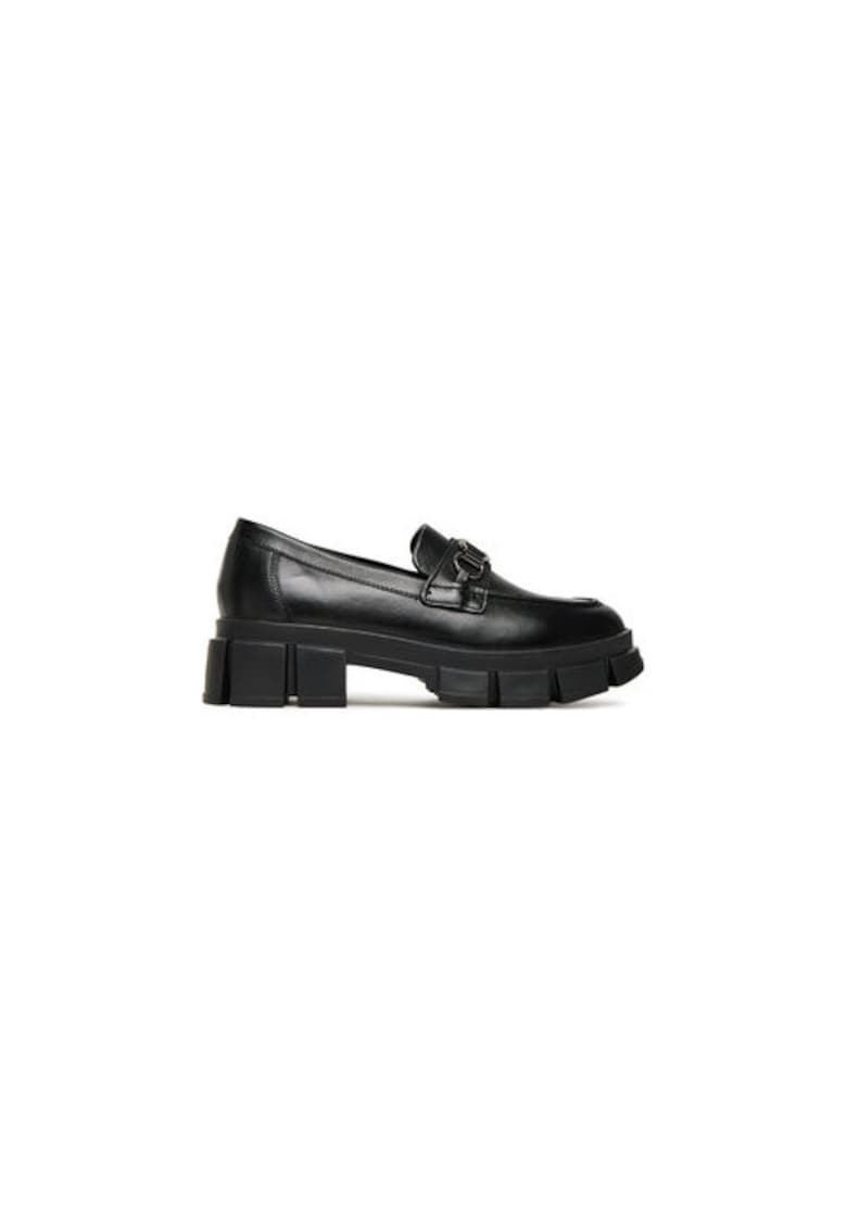 Pantofi pentru copii  EO-CI12-9092-05 - piele naturala - negru