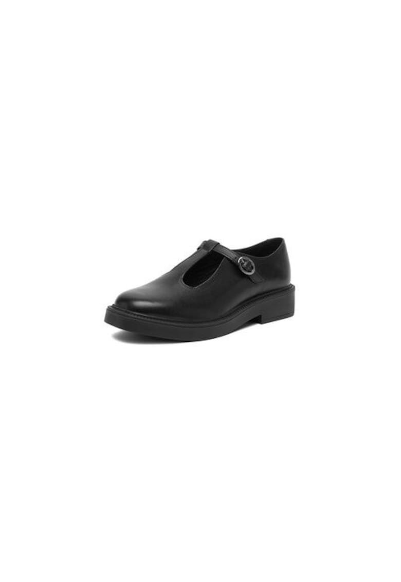 Pantofi copii  EO-CI12-B103-06 - piele naturala - negru lucios