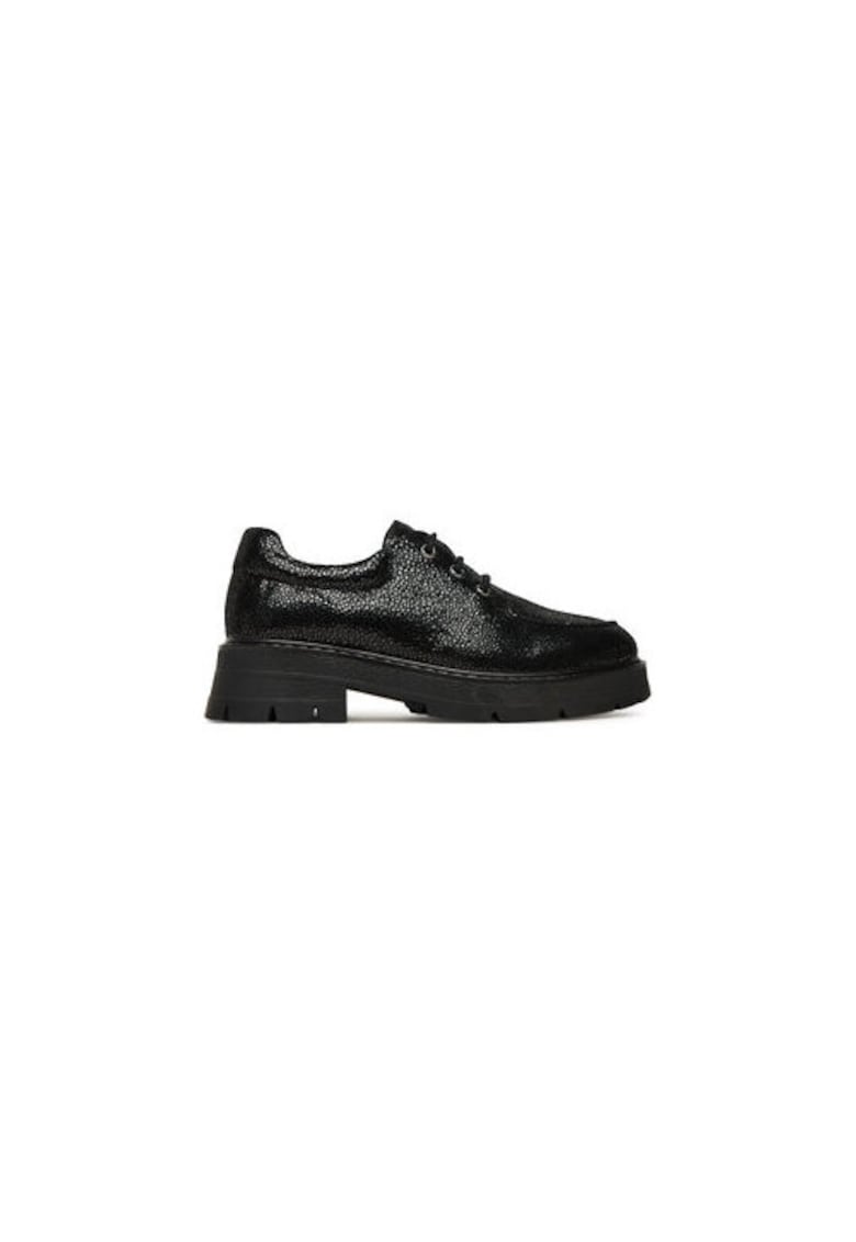 Pantofi copii EO-BAND-8403-A -  Piele naturala - Negru