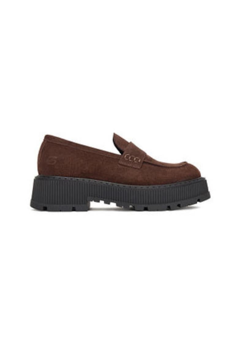 Mocasini dama G-Star Raw - piele naturala - maro - slip-on - bretele din cauciuc -