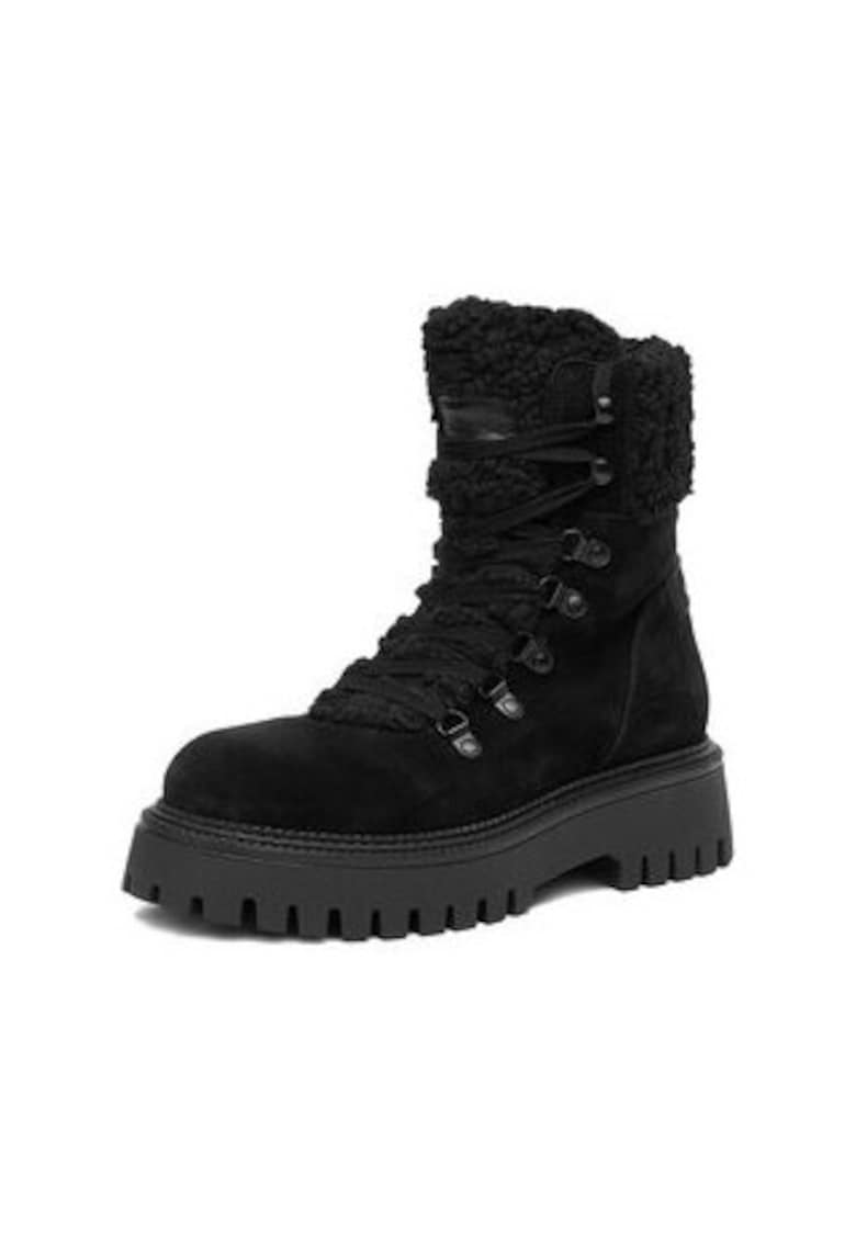 Ghete dama  EO-UFUK-8003-25 - piele naturala - negru