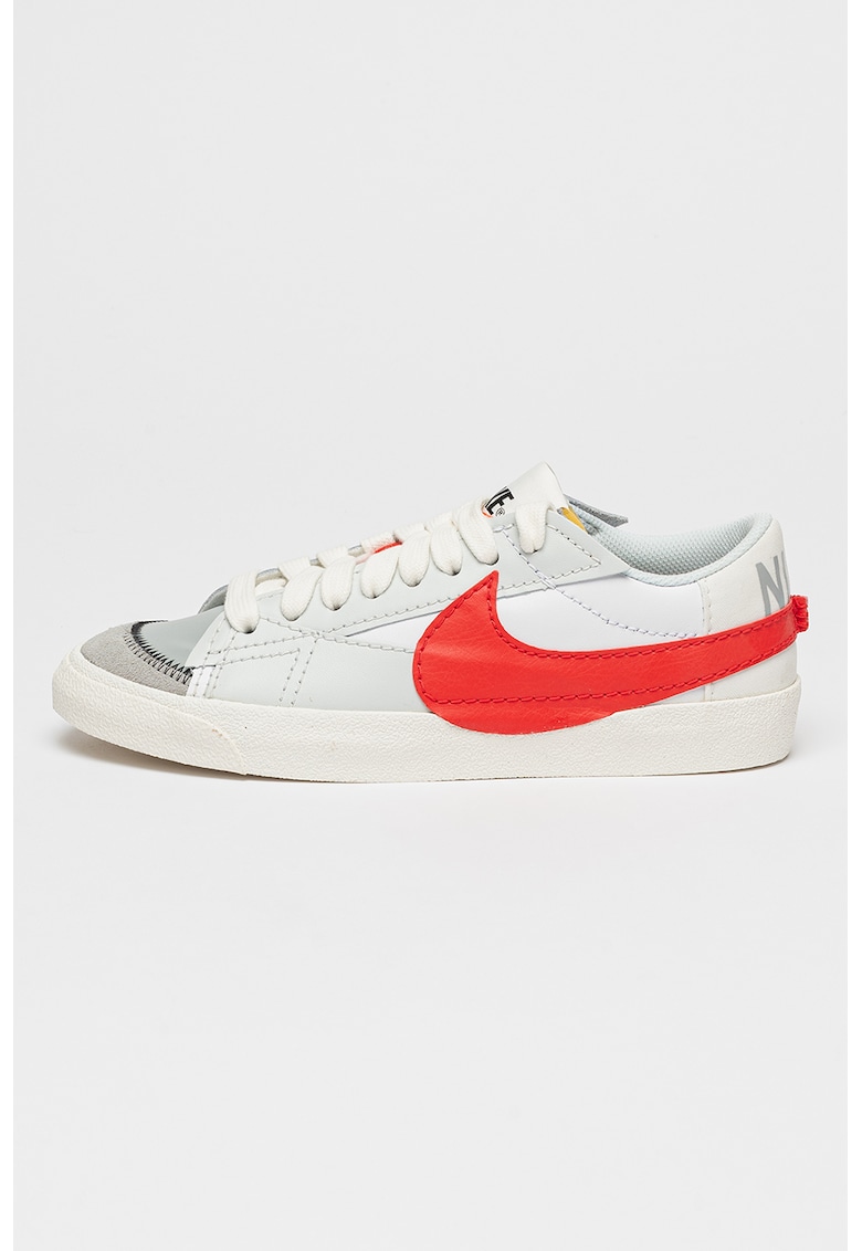 Pantofi sport din piele cu logo Blazer Low '77 L - Rosu/Alb/Gri