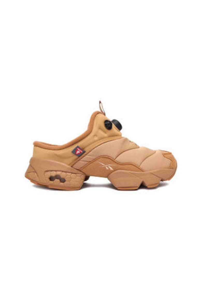 Papuci dama  bej - tesatura - slip-on