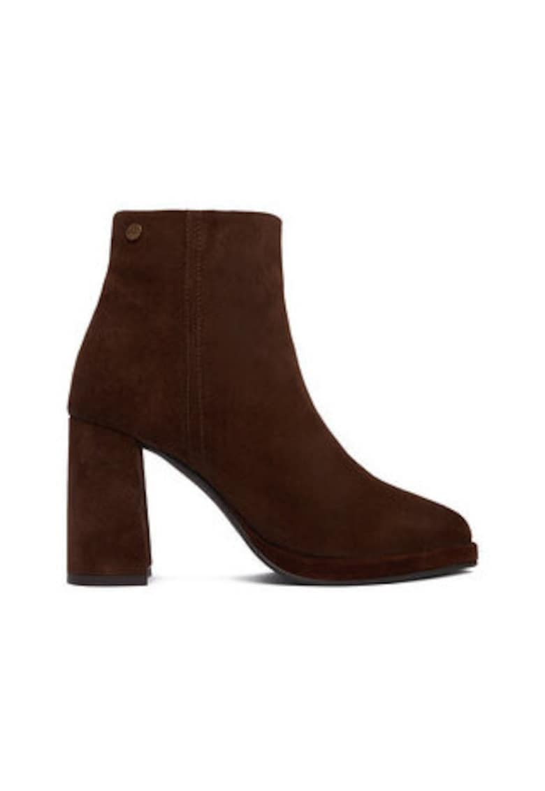 Botine dama  maro - piele - Maro