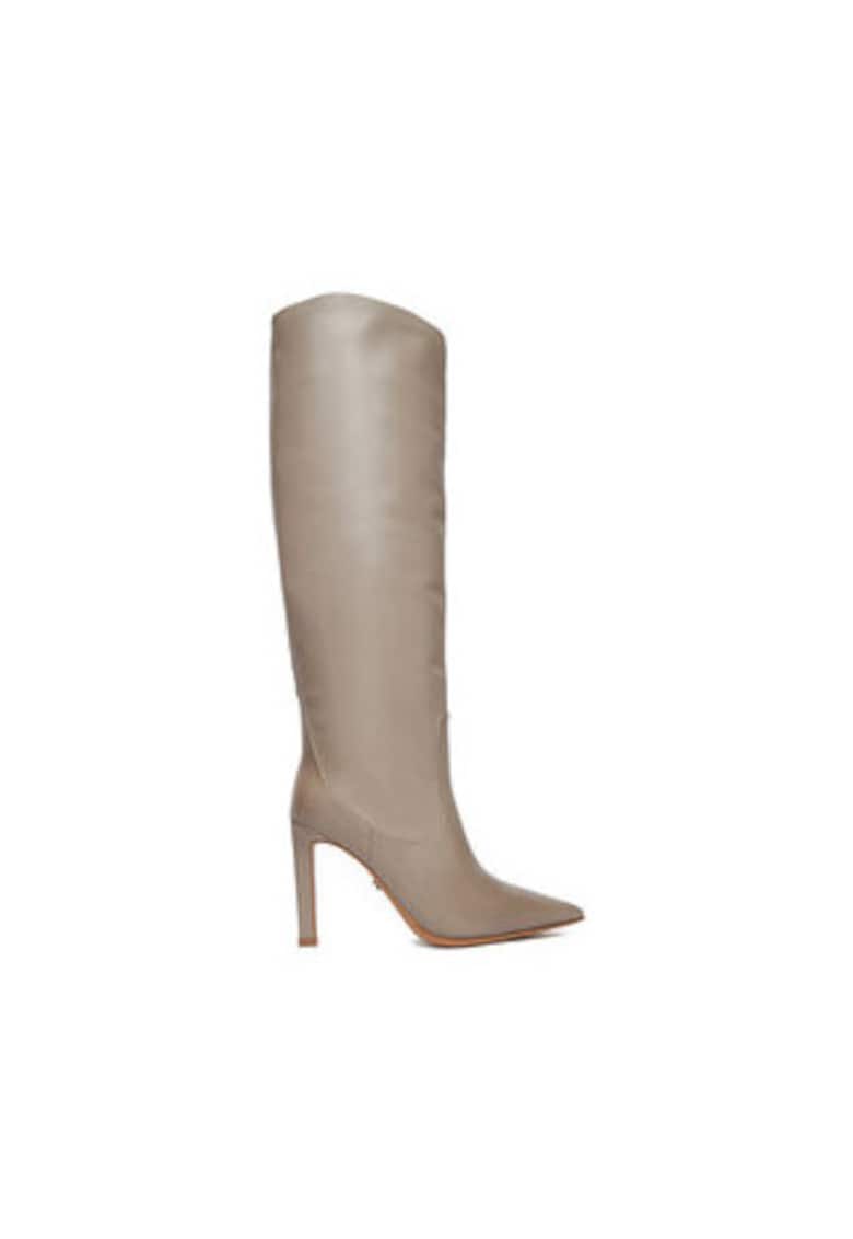 Cizme dama -  slip-on - piele naturala - gri