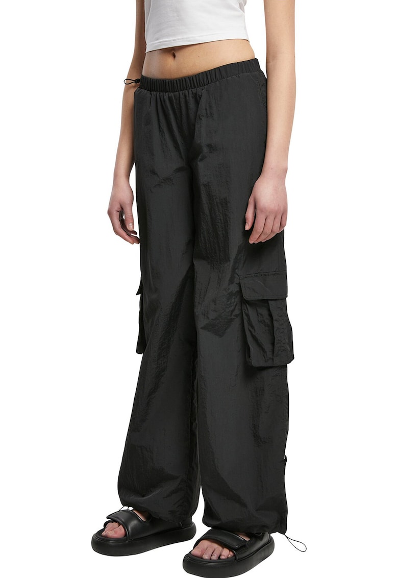 Pantaloni cargo cu talie medie - Negru