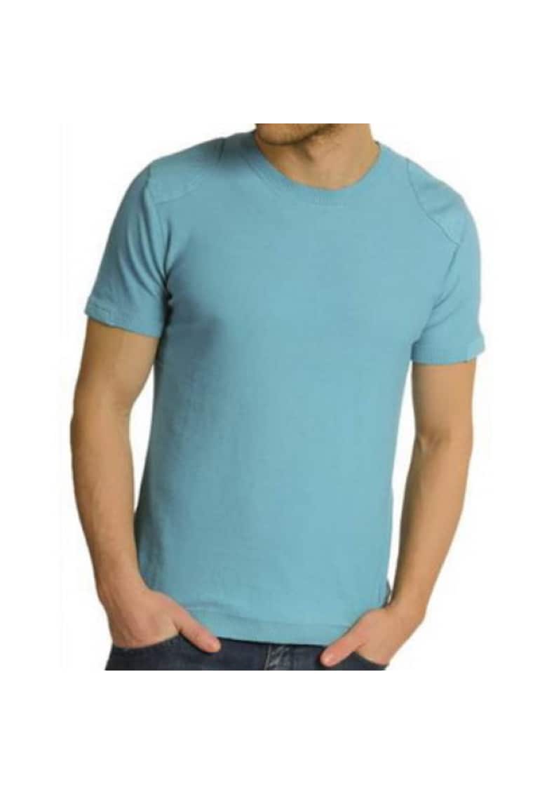 Tricou  Knitted barbati - Albastru deschis