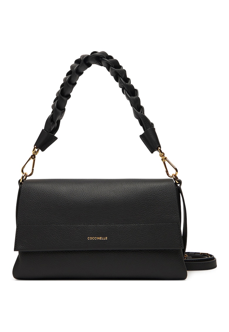Geanta de piele cu bareta de umar cu aspect impletit Boheme - Multicolor