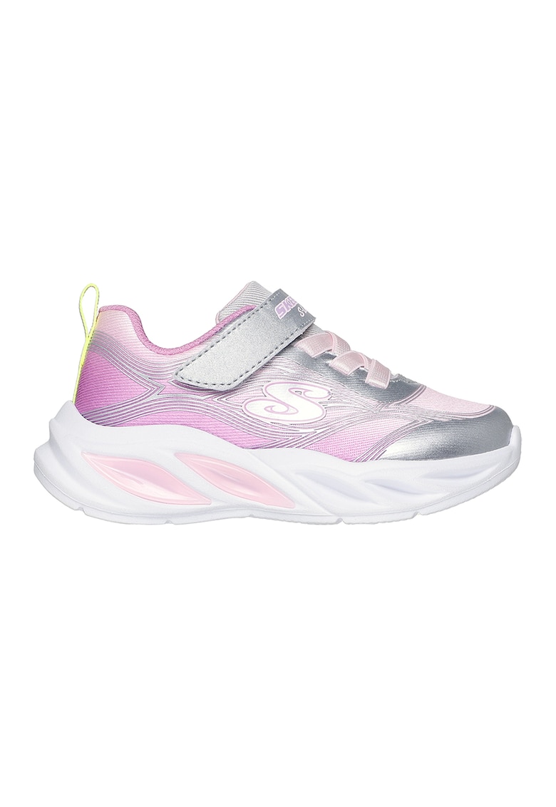 Pantofi sport S-Lights Cosmic Glow cu LED-uri - Roz pastel/Alb optic/Argintiu