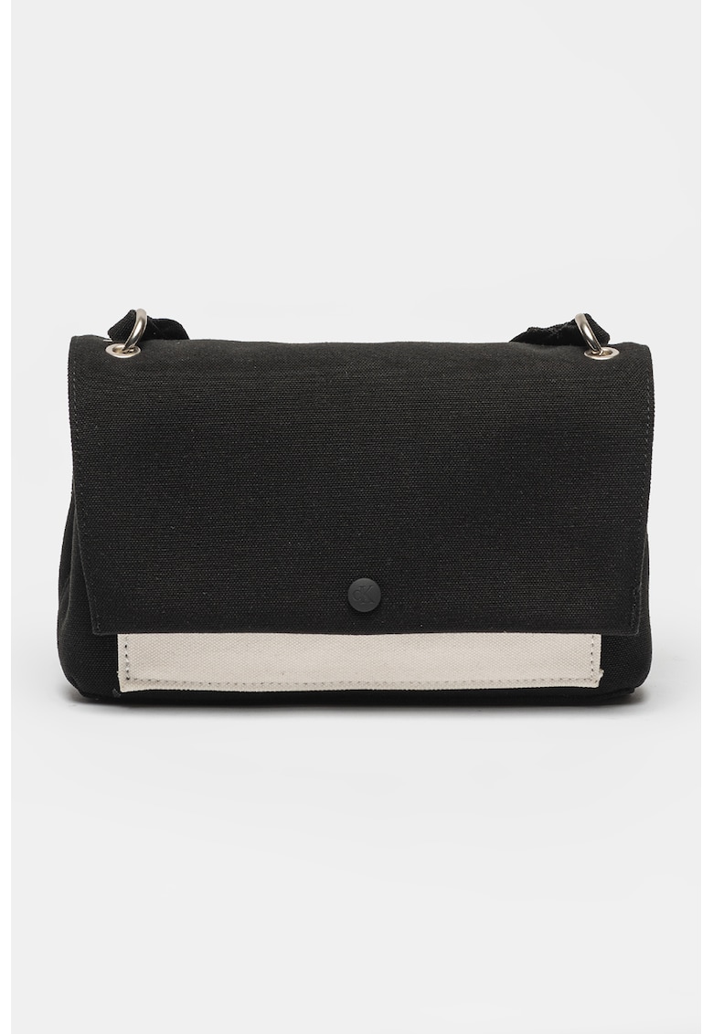 Geanta crossbody cu clapa Ultralight - Negru