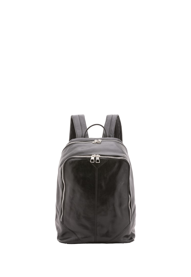 Rucsac unisex de piele - Negru