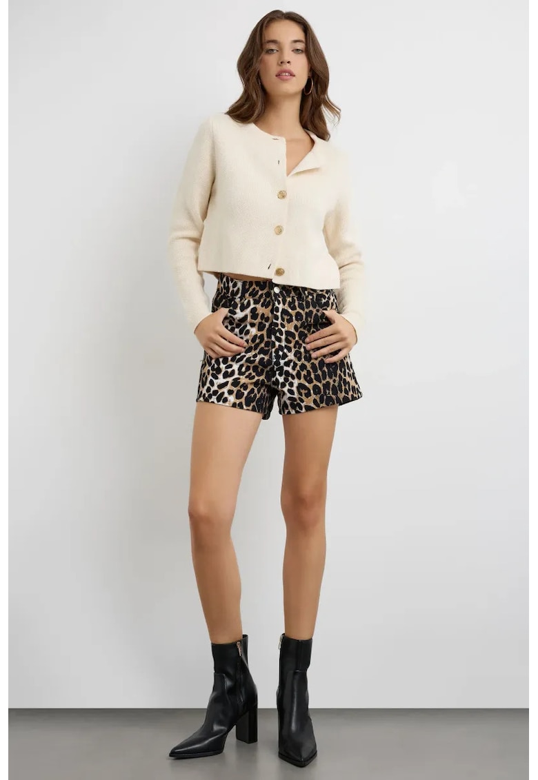 Cardigan tricotat cu nasturi -  natural - tricot - Bronz