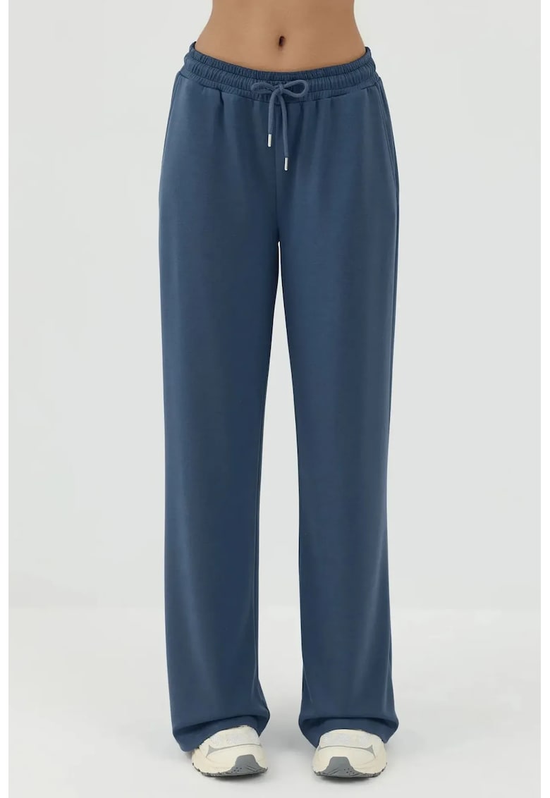 Pantaloni dama -  Textil - Albastru inchis - Albastru