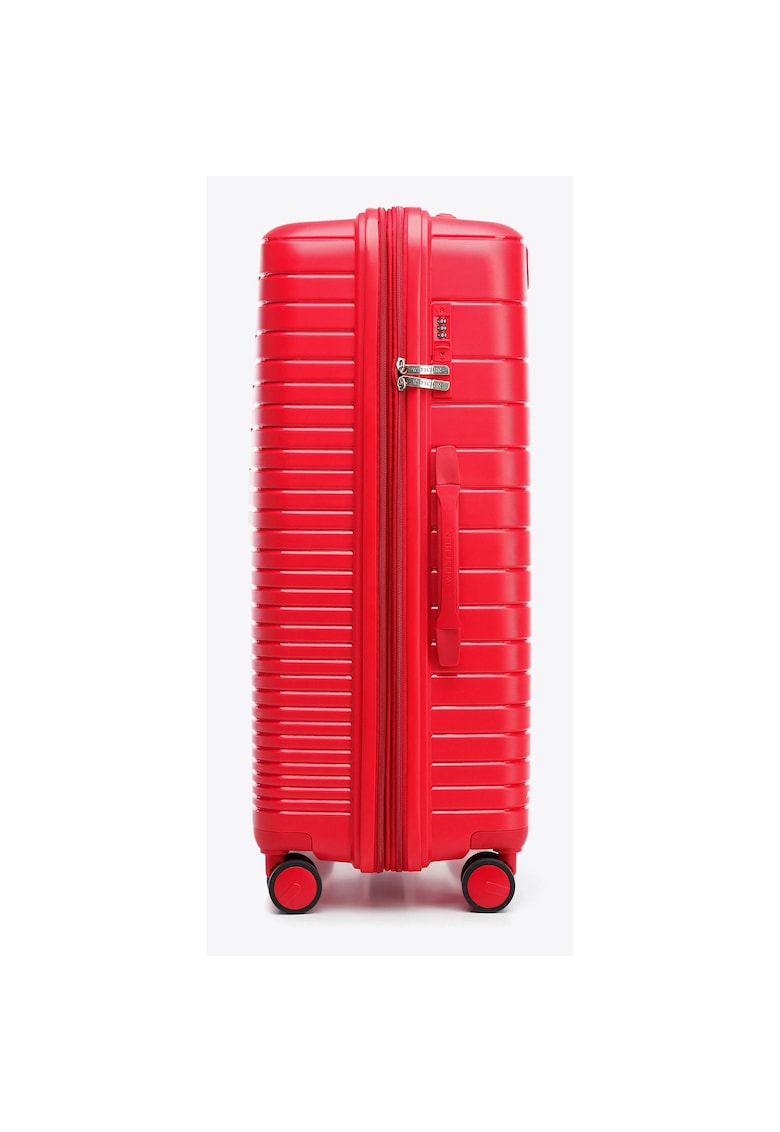 Troler mare  polipropilen - extensibil 4cm - capacitate 91-104 litri - rosu