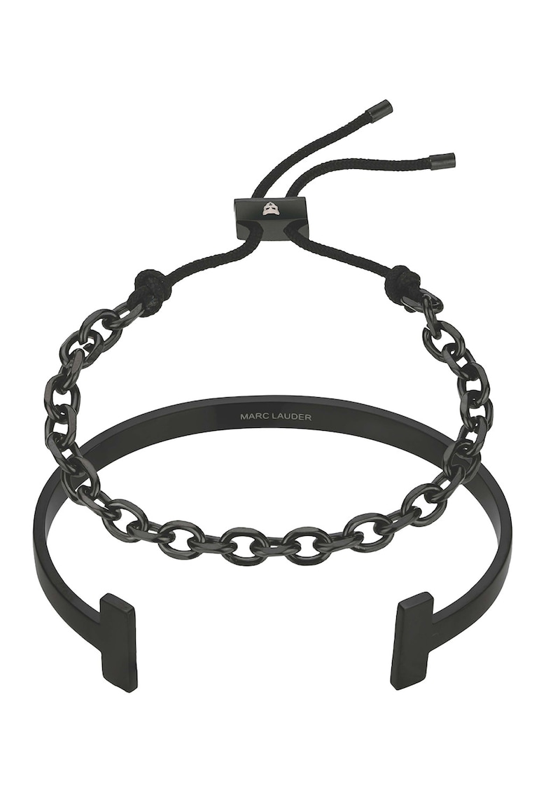 Set de bratari - 2 piese - Negru