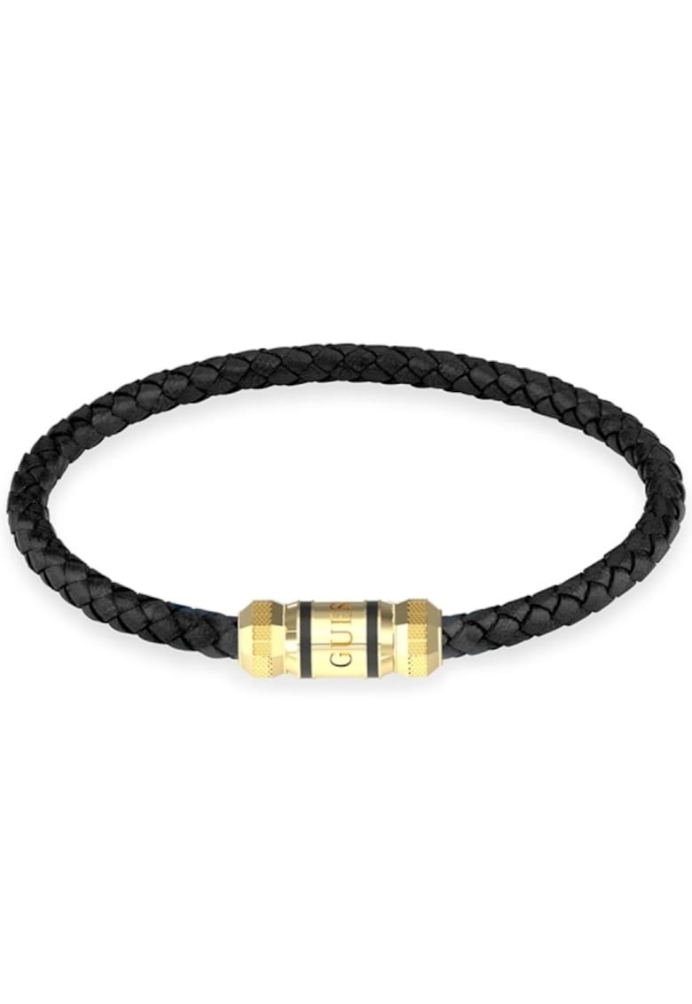 Bratara  Exagon piele JUMB05094JWYGBK - Auriu - Negru
