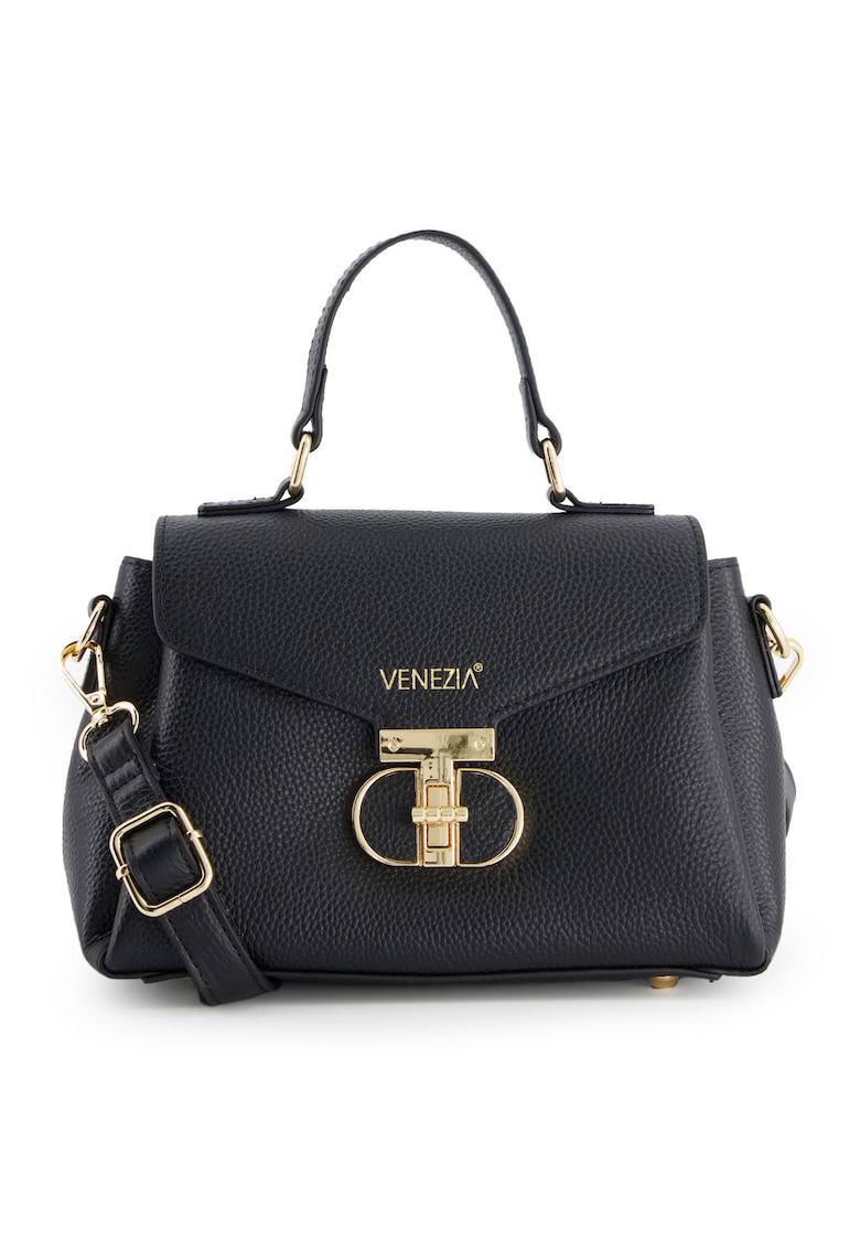 Geanta crossbody din piele naturala cu curea detasabila