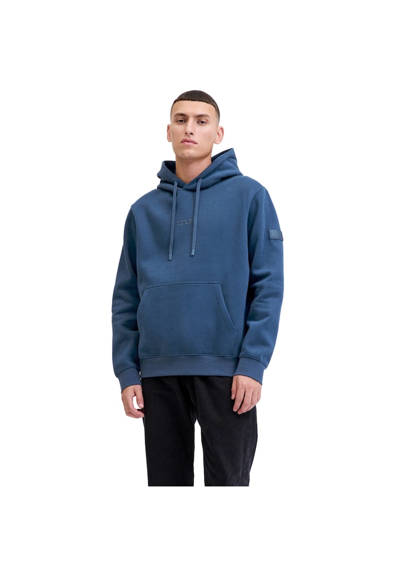 Hanorac JACK &JONES Point Badge Hood Bf 52858 - Albastru