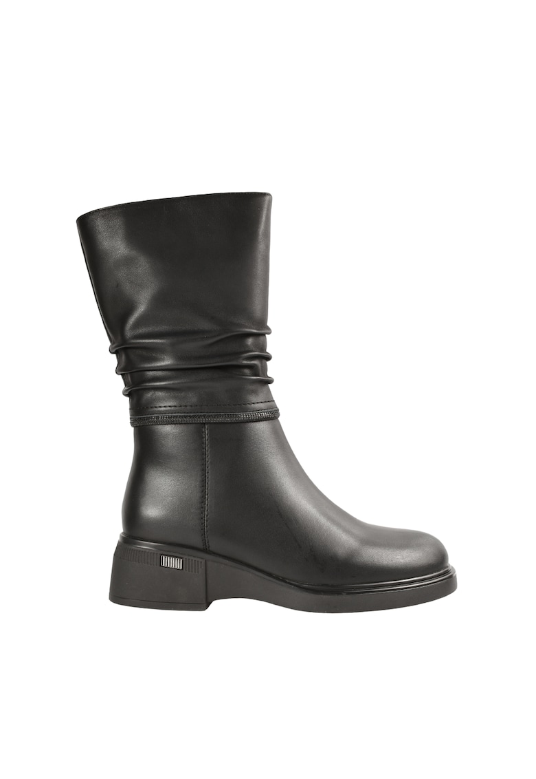 Cizme elegante - dama -  DL70026A negru - piele naturala - Negru