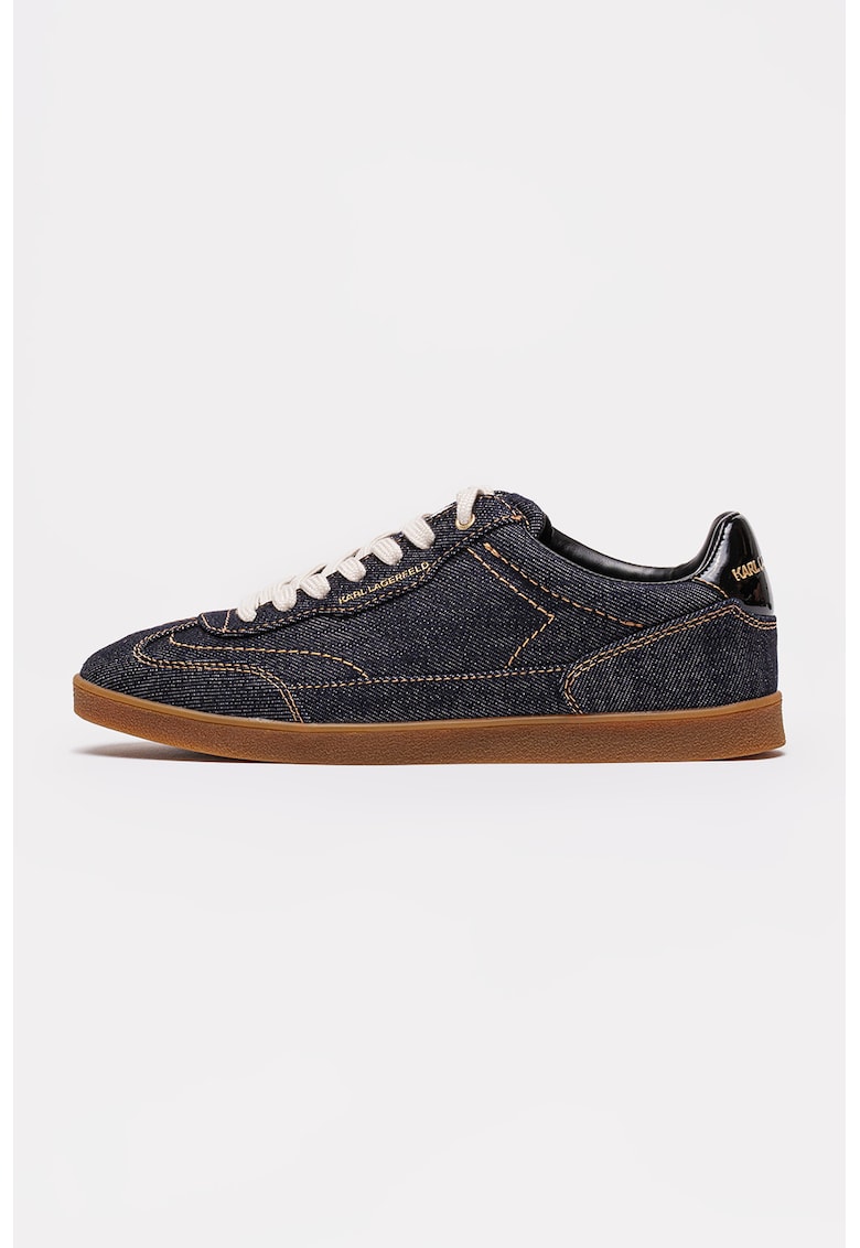 Pantofi sport din denim cu insertii din piele Kandidate - Albastru melange