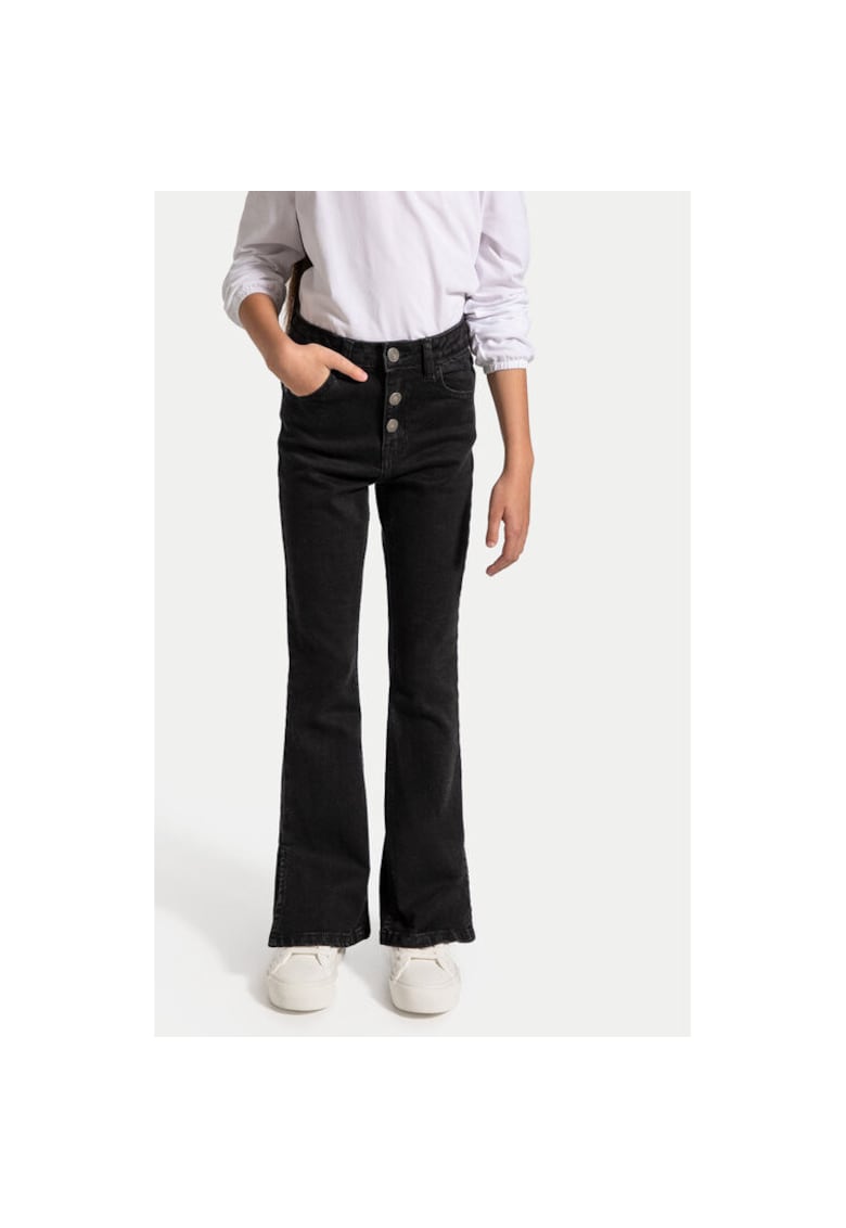 Pantaloni fete -  304481321 - Bumbac - Negru - Negru