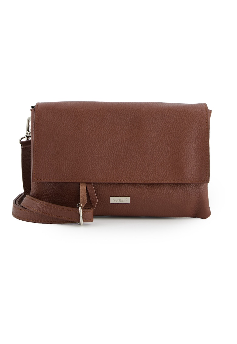 Geanta crossbody din piele naturala cu bareta ajustabila si detasabila