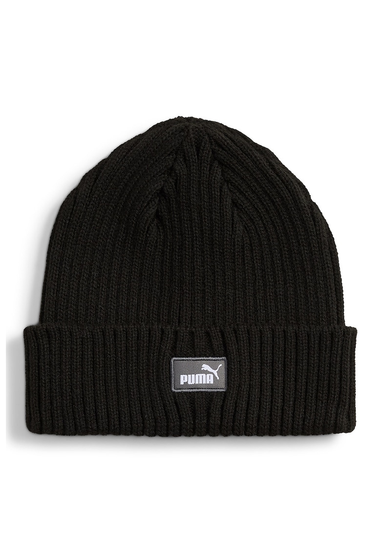 Caciula striata cu aplicatie logo Classic - Negru