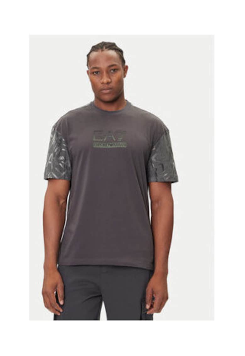 Tricou barbati -  Emporio Armani - gri - bumbac - poliester -