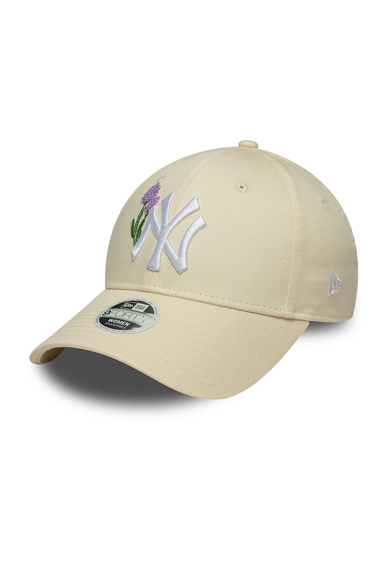 Sapca din bumbac cu detaliu brodat - pentru baseball - Argintiu/Bej deschis