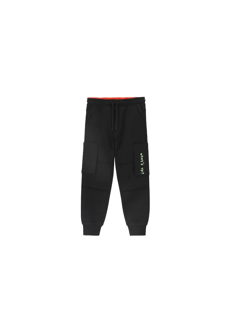 Pantaloni sport copii -  negru - bumbac