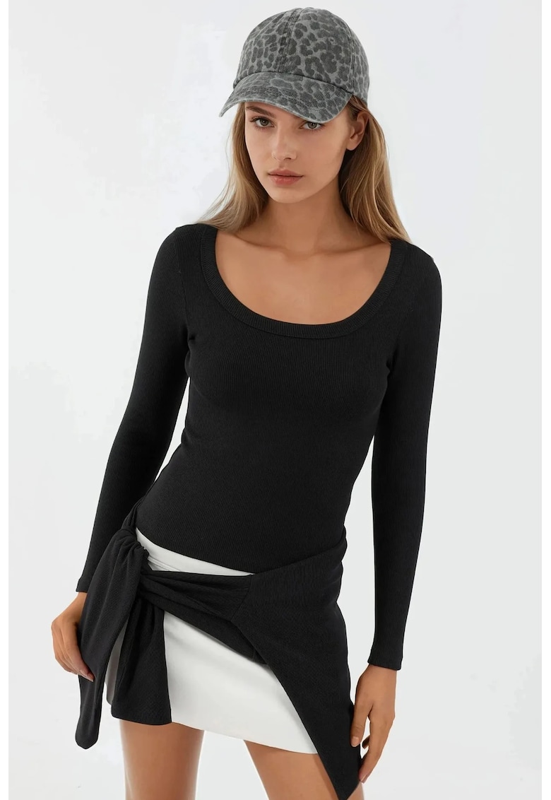 Bluza pentru dama -  Jerseu - Negru