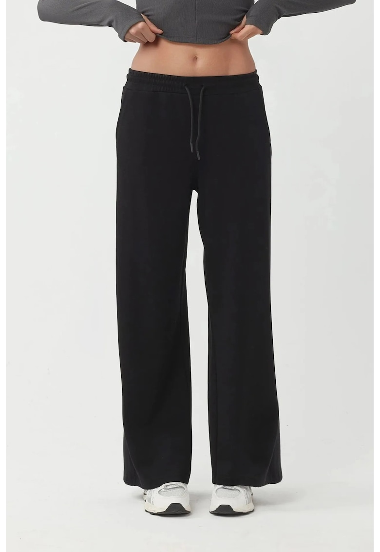 Pantaloni dama -  Negru - Textil