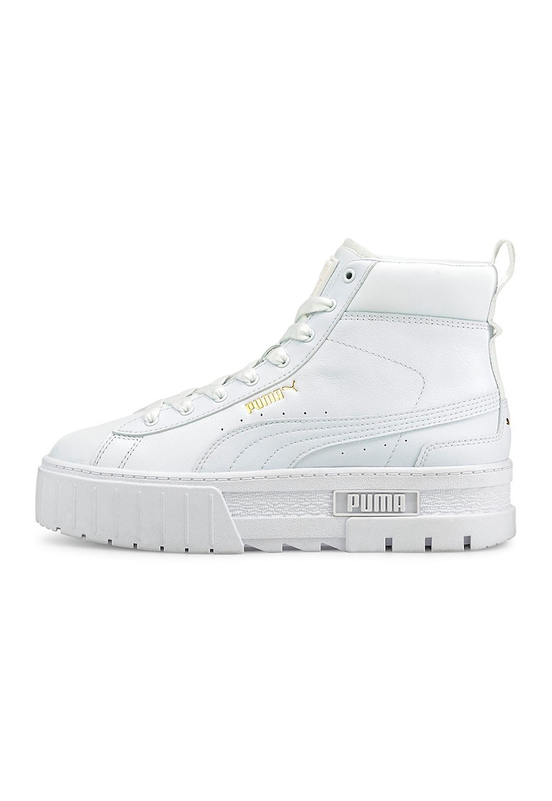 Pantofi sport high-top de piele cu insertii de piele ecologica Mayze
